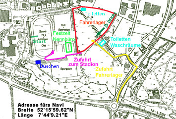 Lageplan Stadion Ost